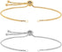 UNICRAFTALE 10pcs 2 Colors 24cm Adjustable Slider Bracelets 304 Stainless Steel Bracelet Making Slider Extender Chains with Ball Ends for Women Se...