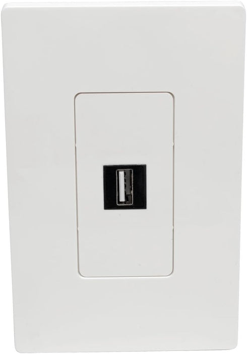 Tripp Lite Single-Gang 1-Port Universal Keystone Wall Plate, Cat5/6/6a, USB, HDMI, DisplayPort, RCA, White (N080-101)...