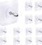 AIERSA 13 Pack Wall Hooks for Hanging,Screw Free Sticker for Mount Wall Shelf, 2 in 1 Reusable Adhesive Hooks Heavy Duty, Waterproof Rustproof and...