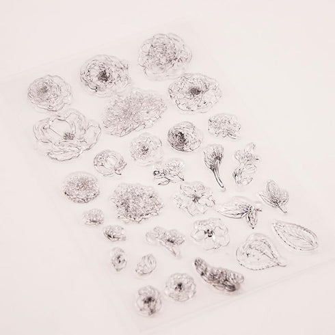 Flowers Clear Stamps for Card Making Bud Leaves Transparent Silicone Stamp DIY Scrapbooking Supplies Embossing Paper Card Album...