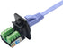 RJ45/8P8C D-Type Panel Mount Ethernet Extender Cat5E Terminal Solderless Network Adapter Keystone Jack Crimping Data Female Connector with Screw...