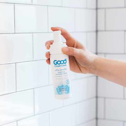 Good Clean Love Ultra Sensitive Foaming pH-Balanced Feminine Wash, Vaginal Soap for Women with Natural Ingredients, Water-Based Gentle Intimate Cl...