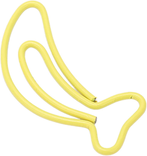 100Pcs Metal Paper Clips, Mini Cute Banana Shape Electroplated Metal Paperclips for Book Memo Paper Poster Photo...
