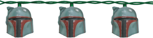 STAR WARS Kurt Adler 10-Light Boba Fett Helmet Light Set...