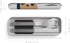 MONBENTO - Cutlery Set MB Slim Box Onyx for Lunch Box - 3 Pieces Fork Knife Spoon - Flatware Set Work Lunch Packing - Suitable for MB Original & M...
