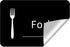 Black Cutlery Sign Stickers - Self Adhesive Peel and Stick Labels for Marking Forks, Spoons and Knives Storage...
