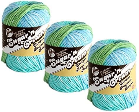 Bulk Buy: Lily Sugar 'n Cream 100% Cotton Yarn (3-Pack) Ombres, Prints, Scents & Stripes (Country Stripes #21143)......