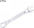 uxcell Thin Combination Wrench with Offset 6-Point End and Angled Open End, Metric Mirror-Chrome Plated High Carbon Steel, for Household Repairs, ...