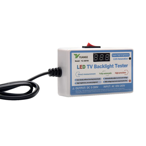 LED TV Backlight Tester, LED Strip Lamp Beads Repair Testing Tool with Gold Plated Pin and Power Cable 0-300V Adaptive Voltage, Measurement Instru...