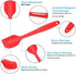 Get It Right Premium Silicone Spatula -Red color Non-Stick Heat Resistant Kitchen Spatula - Perfect for Baking, Dishwasher Safe Utensils, Cooking,...