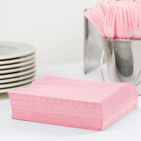 Creative Converting 240 Count Celebrations Lunch Paper Napkins, Classic Pink...