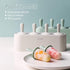 Popsicle Mold Set 4 Pieces Homemade Silicone Popsicle Maker Easy Release Ice Cream Molds Reusable DIY Pop Molds (Green, IcyClassic Pops)...