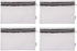 Clear Vinyl Zipper Multi-purpose Waterproof Office Home Supply Organizers toiletry Pouch Tool Bag 4-pack...
