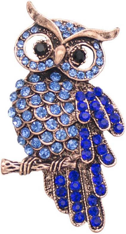 Crystal Owl Brooches For Women Cute Big Blue Eye Owl Bird Brooch Pin Rhinestone Animal Brooch Pins Fashion Jewelry Accessories for Women Men Gift...
