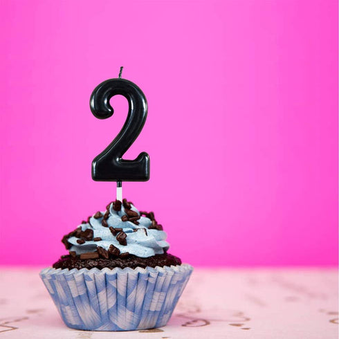 Black Number 1 Birthday Candles 1st One First Year Bady Roman Numberal Cool Cake Happy Candle for Kids Men Women No 10 11 12 13 14 15 16 17 18 19...