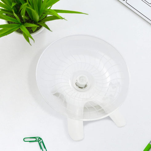 Hamster Wheel Hamster Flying Saucer Silent Exercise Wheel Running Wheel for Dwarf Hamsters Gerbil Mice Small Animals (White)...