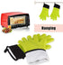 GEEKHOM Grilling Gloves, Heat Resistant Gloves BBQ Kitchen Silicone Oven Mitts, Long Waterproof Non-slip Potholder for Barbecue, Cooking, Baking(G...