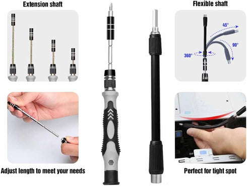 EFAITHFIX Precision Screwdriver Set, Professional 115 in 1 Magnetic Repair Tool Kit for Computer, Mobile Phone, Laptop, Tablet, Game Console, Watc...
