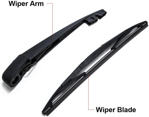 Mitsubishi Outlander Rear Wiper Arm and Blade, SEMOLTO Rear Windsheild Back Wiper Arm And Blade with Cover Set For Mitsubishi Outlander 2007-2015 ...