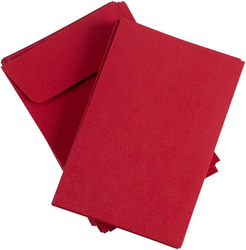 LUXPaper #4 Coin Envelopes | Peel & Press | 3'' x 4 1/2'' | Ruby Red | 80lb. Text | 50 Qty...