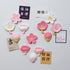 4PCS Flower Fridge Magnets 3D Tulip Plant Refrigerator Magnets for Cabinet Bulletin Board Decoration, Pink Cherry Flower PVC Decorative Refrigerat...