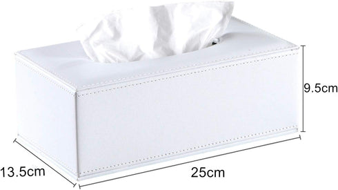 S Forever Decorative Napkin Box Faux Leather Rectangular Tissue Box Cover (Pink L)...