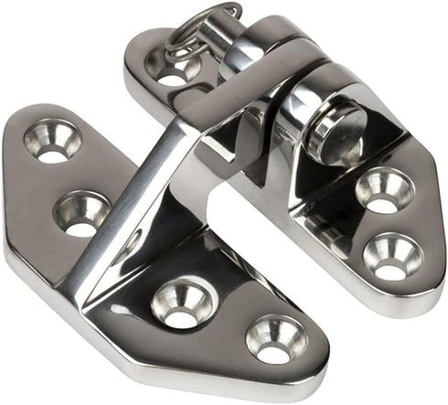 Ship RV accessories Yacht hardware Marine Hatch Hinge Heavy Duty Long Reach 316 Marine Grade Stainless Steel Hinge with Removable Pin 2.75" x 2.6"...