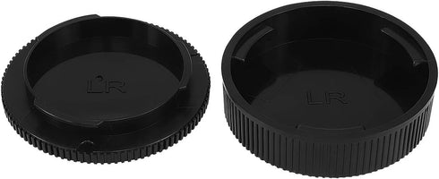 Haoge Camera Body Cap and Rear Lens Cap Cover Kit for Leica R LR Mount Camera Lens Such as R3 R4 R5 R6 R7 R8 R9 R Rom One-Cam Two-Cam Three-Cam...
