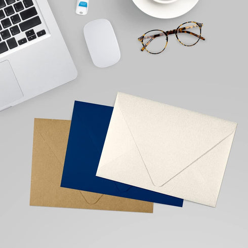 LUXPaper 4Bar A1 Contour Flap Invitation Envelopes | 3 5/8" x 5 1/8" | Quartz Metallic | 80lb. Text | 50 Qty...