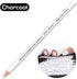 qianshan 2 Pcs Black White Color Charcoal Pencils, Professional Hight Quality Sketch Highlight Charcoal Wooden Pencils for Artist Drawing, Sketchi...