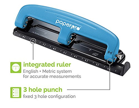 Bostitch Office EZ Squeeze™ Reduced Effort 3-Hole Punch, 12 Sheets, Blue (2103), 12 Sheet Blue...