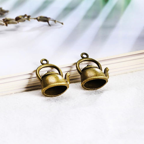 30 Pcs Metal Teapot Charms Pendants Mini Teapot Pendants Vintage Tea Kettle Charms Bulk Pendant for DIY Crafts Bracelet Earrings Necklace Jewelry ...