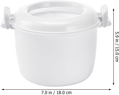 DOITOOL Microwave Rice Cooker - Mini Rice Cooker for Microwave Oven - Microwave Steamer Rice Cooker Small Rice Maker for Pasta, Chicken, Bacon, Ve...