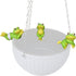 3Pcs Resin Hanging Climbing Frog Planter Pot Hanger Decorations Frog Flower Pot Resin Hanging Climbing Frog Animal Ornaments for Office Desk Home ...