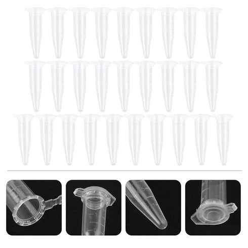 500pcs 1.5ml Conical Centrifuge Tubes Microcentrifuge Tube Plastic Test Vials with Lids Plastic Sample Small Bottle Vial Storage Container Test Tu...