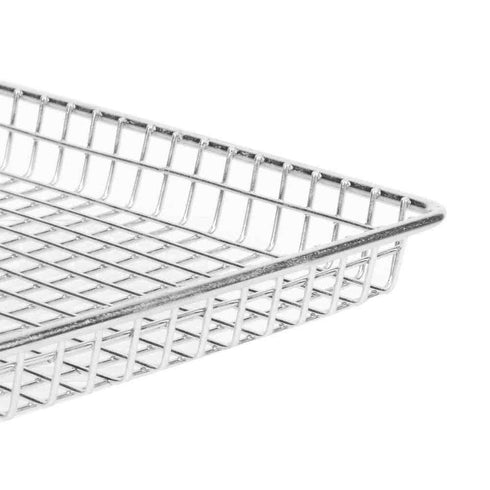 G.E.T. 4-83599 Stainless Steel Metal Rectangular Wire Serving Tray Stainless Steel Wire Baskets Collection...