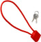 Anti-Theft Heavy Duty Steel Cable Lock, Red, 15"...