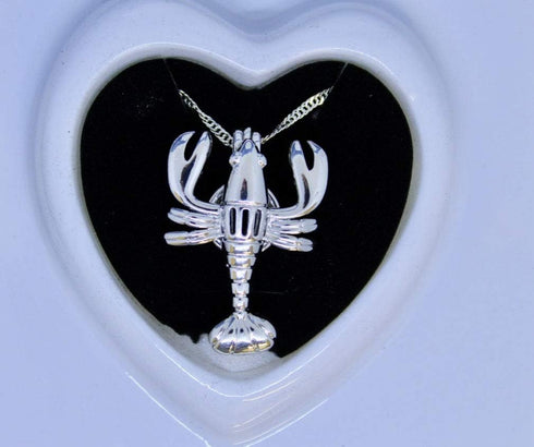 Lobster Love Wish Pearl Kit Chain Necklace Kit Pendant Cultured Pearl in Kit Set with Stainless Steel Chain 16"...