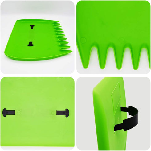 Leaf Scoop 1 Pair Leaf Hand Rakes Leaves Collector Plastic Garden Scoop for Picking Up Leaves,Grass Clippings and Garbage (Light Green)...