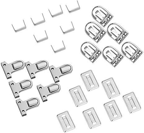 PH PandaHall 10 Sets Iron Tuck Lock Clasp Catch Purse Thumb Lock 35x25x11mm for Leather Bag Case Clasp Hangbag Purse Platinum...