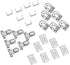 PH PandaHall 10 Sets Iron Tuck Lock Clasp Catch Purse Thumb Lock 35x25x11mm for Leather Bag Case Clasp Hangbag Purse Platinum...