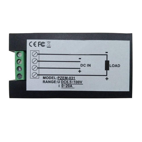 HiLetgo DC 6.5-100V 0-20A LCD Display Digital Ammeter Voltmeter Multimeter Current Voltage Power Energy Battery Monitor Amperage Meter Gauge with ...