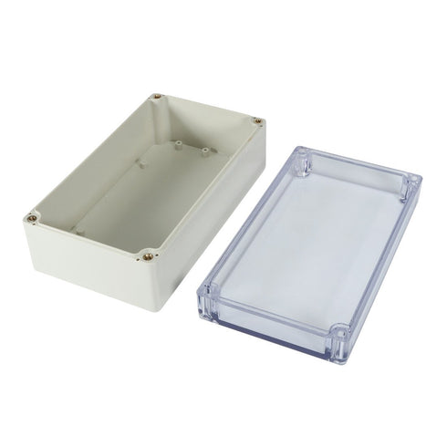 ABS Plastic Junction Box, Dustproof Waterproof IP65 Electrical Box - Universal Project Enclosure Grey, with PC Transparent/Clear Cover 6.2"x3.5"x2...