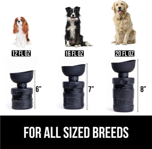Gorilla Grip No Spill Portable Dog Water Bottle with Built in Bowl, Food Grade Silicone Leak Proof Pets Travel Drink Dispenser, Puppy Walk Trainin...
