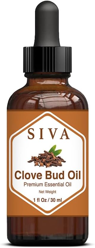 Siva Clove Bud Essential Oil - 1 Fl Oz – Natural Clove Bud Oil - for Diffuser, Face, Skin Care, Aromatherapy, Hair Care, Scalp and Body Massage - ...