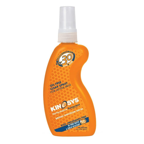 KINeSYS SPF 30 KIDS Fragrance Free Clear Spray Sunscreen for sensitive skin, Hypoallergenic, Broad Spectrum UVA/UVB protection for Face & Body; PA...