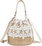 Beach Purse Women's Crossbody Straw Bag Woven Beach Shoulder Handbag Summer Boho Purse with Leather Strap for Women...