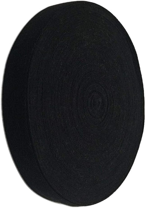 Abbaoww 55 Yards Twill Tape Ribbon 1 Inch 100% Cotton Herringbone Webbing Tape Sewing Twill Ribbon for DIY Crafts Sewing, Black...