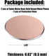 SALEX Replacement Rose Gold Metal Plates Set for Magnetic Car Phone Holders, Wall & Air Vent Mounts, Cases, Magnets. Kit of 2 Cute Pink Round Iron...