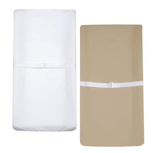 PHF Baby Changing Pad Covers for Boys Girls, 2 Pack Ultra Soft Breathable Microfiber Changing Pad Table Sheets for Most Baby Changing Pads, White ...